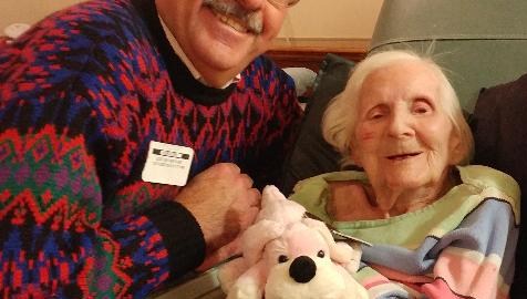 Lillian and I on her 100th Birthday