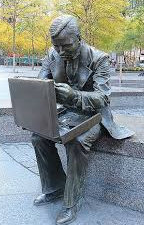 Double Check Businessman statue